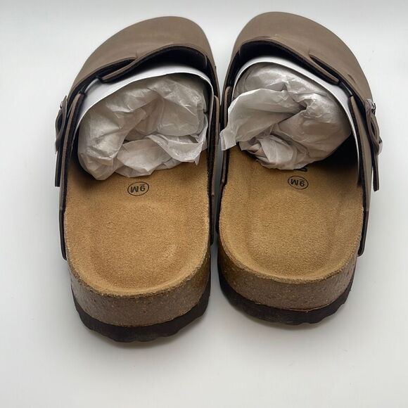 CUSHIONAIRE Slip-On Buckle Clog with Cork Footbed SIZE 9 BROWN - Picture 4 of 7